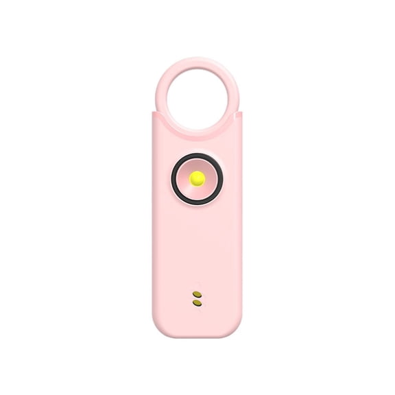 Jesscasday 135dB Defense Alarm Keychain Vibration Induction Security Alarm Flashlight Rechargeable Anti Wolf Safety Device