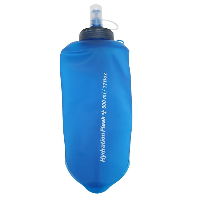 Botella de agua de silicona suave para exteriores, portátil, plegable, para correr