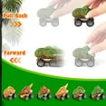 thumbnail image 6 of Allaugh Dinosaur Toys for Kids 3-8, Dinosaur Truck with Flashing Lights, Music and Roaring Sound, Kids Toys with 6 Pull Back Dinosaur Cars, 6 Dinosaur Toys and 1 Dinosaur Carrier Truck, Brown, 6 of 7