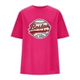 thumbnail image 2 of Ruyang Baseball Printed Shirt Women's Oversized Graphic T Shirt Casual Crewneck Tunic Soft Blouse Tops Casual Raglan Tee, 2 of 4