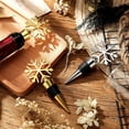 thumbnail image 4 of 6 Piezas Tapón de Vino de Nieve de Navidad Tapón de Vino de Navidad Tapón de Botella de Vino de Metal Tapón de Bebida de Vino Tinto Mantenga el Vino Fresco (Oro + Plata) BRILLAR Rojo Verde, 4 of 5