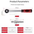 thumbnail image 5 of Carbon Steel Radiator Valve Ratchet Wrench - 10-21mm Adjustable Size, 3/8" Inner Square Drive, Efficient Valve Stem Nut Remover Tool for Plumbing Maintenance, Compact & Portable Design with Durable, 5 of 5