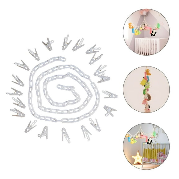 BESTSKY Chain Organizer Stuffed Animal Clips Plush Display Toys Storage Ceiling Hook Holder Kids Animals Plastic