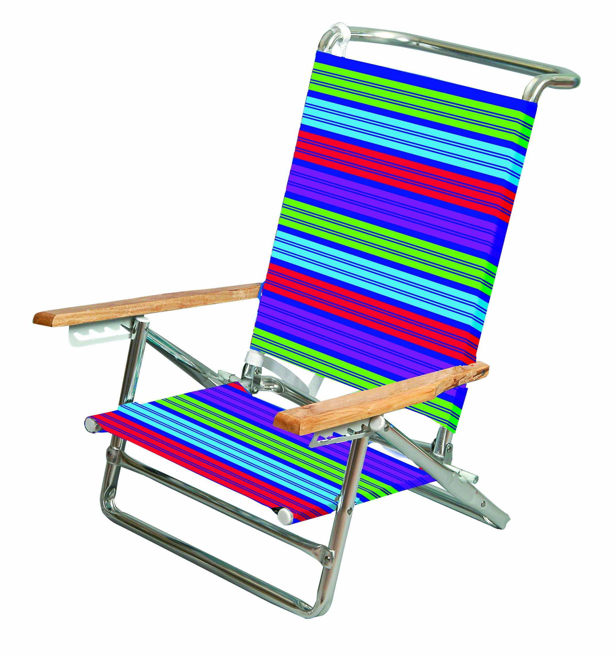 5-Position Aluminum Lay-Flat Beach Chair - Walmart.com ...
