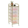 Honey-Can-Do Plastic and Steel Rolling 5-Drawer Storage Cart with 1 ...
