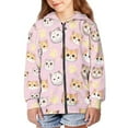 thumbnail image 4 of chaqlin Cartoon Cat Hoodies for Girls 11-13 Cute Full Zip Hoodie Sweatshirt Casual Long Sleeve Jacket Kids Zipper Sport Coat with Pocket Fall Teens Clothes, 4 of 6