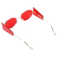 thumbnail image 3 of Fashionable Sunglasses, Red Oval Outdoor Sunglasses Exquisite Unique For Men Women For Beach Party For Travel Camping ANGGREK Descripción de la referencia, 3 of 5