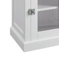 thumbnail image 4 of Benzara BM144166 Wood & Glass Demi Cabinet with Spacious Storage, White - 28.82 x 15.75 x 13.39 in., 4 of 5