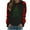 Red 04, variant on Womens Christmas Buffalo Plaid Shirt Raglan Long Sleeve Tops Crew Neck Sweatshirt Loose Plus Size Holiday Outfit (L, Red 04)