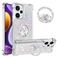 thumbnail image 1 of Funda para Xiaomi POCO F5 5G con Brillo Líquido Flotante, Purpurina, Parachoques y Anillo Giratorio Soporte, 1 of 5