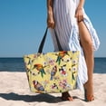 thumbnail image 6 of Xecao Beautiful Bright Birds And Flowers for versatile beach bag for women includes zipper pockets and waterproof material, ideal for vacations and adventures., 6 of 7