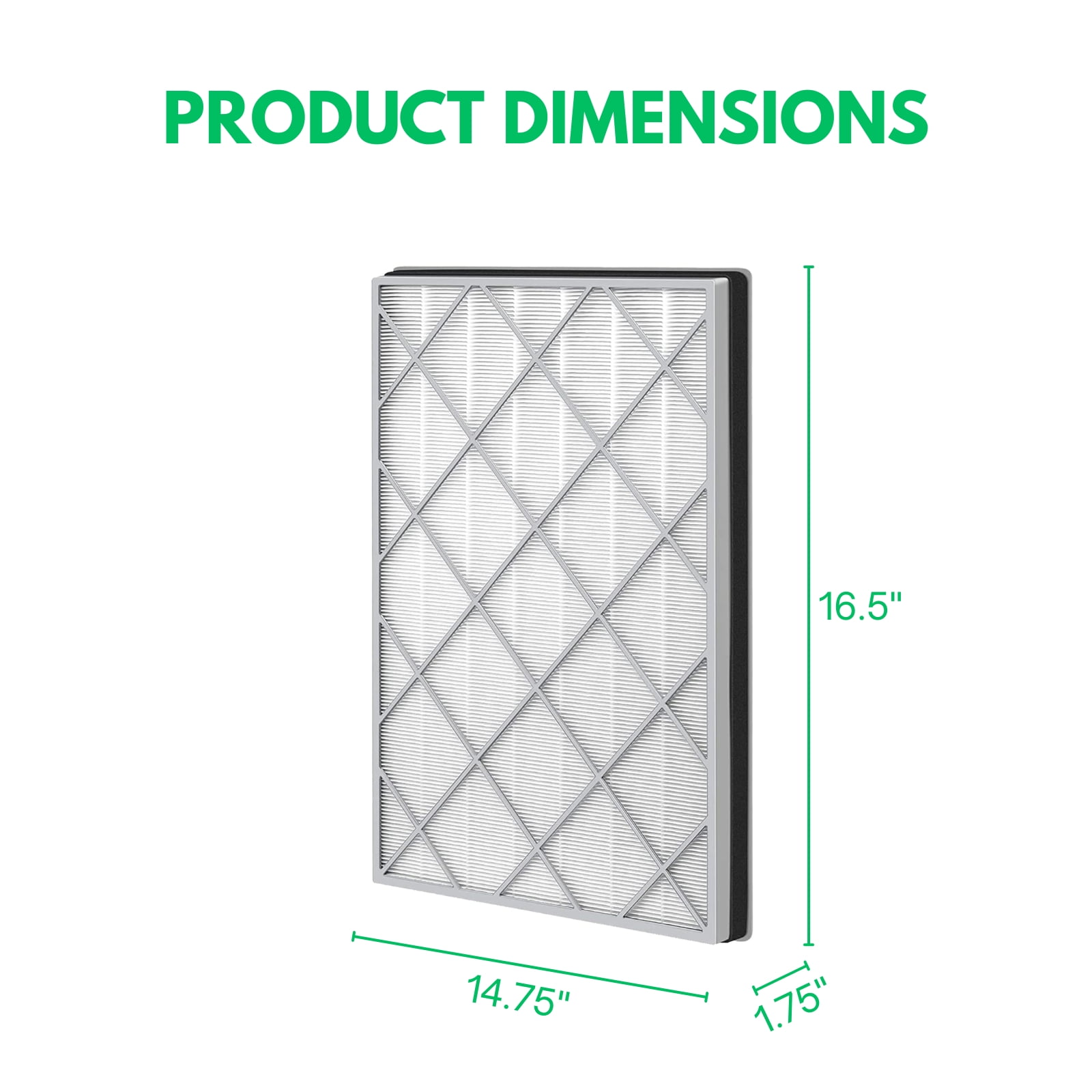 Air Purifier 6 HE6FKPET True HEPA Carbon Filter Replacement For Shark HE600 HE601 HE602 Odor Fumes Lock, 2 Packs