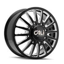 Cali Off-Road Summit Dually-9110D 22X8.25 8X165.1 115Et 121.3Cb Gloss Black/Milled Spokes