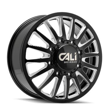 Cali Off-Road Summit Dually-9110D 22X8.25 8X165.1 115Et 121.3Cb Gloss Black/Milled Spokes