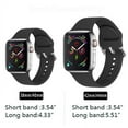 thumbnail image 6 of LNGOOR Silicone Sport Replacement Watch Band Strap for Apple Watch Series 1, 2, 3, 4, 5, 6 (White/38mm/40mm), 6 of 7