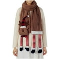thumbnail image 2 of DPTALR Ladies Christmas Elk Warm And Comfortable Autumn Winter Shawl Patchwork Cute Scarf, 2 of 8