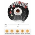 thumbnail image 6 of 15 Inch Round Placemats Set of 6, Black Christmas Tree Non Slip Heat Insulation PP Table Mats, Xmas Balls Pine Needles Snowflake Washable Place Mats for Kitchen Dining Party Table Decor, 6 of 7