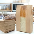 thumbnail image 7 of 200 PACK Paper Bread Bags, Paper Bakery Bags Kraft Paper Bread Loaf Bags with Transparent Window Including Label Seal Sticker for Homemade Bread (9.05x4.72x1.97 Inch), 7 of 7