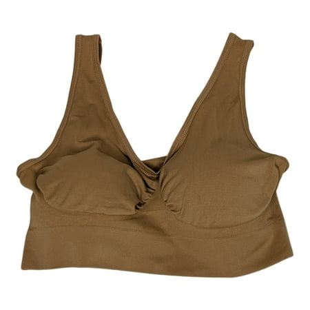 

Rhonda Shear Sz 1X Seamless Ahh Bra Wireless Beige 788842 Plus Size