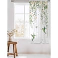 thumbnail image 3 of Sheer Curtains 63 Inch Length, Green Eucalyptus Leaves Semi Sheer Curtains Light Filtering Window Treatment, Birds Flowers Spring Watercolor Floral Privacy Voile Drapes for Living Room 52x63 Inch, 3 of 7