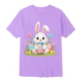 thumbnail image 3 of T-Shirt Graphique à Manches Courtes pour Garçons, Doux et Décontracté, Imprimé Coloré pour Pâques, 3 of 3