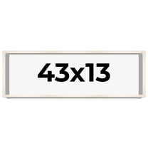 43x13 Frame White Wheat Solid Wood Picture Frame | Moulding Width 0.75 Inches | Interior Depth 0.5
