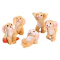 thumbnail image 1 of Figuritas De Jardín De Conejos, Adornos De Animales De Resina, Estatua De Decoración, Hadas De Jardín De Dibujos Animados, Decoración Al Aire Libre, Manualidades Para El Hogar 5 Unidades/Juego Yuarrent HA037153-00, 1 of 6