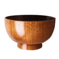 thumbnail image 1 of Cuenco de arroz infantil de madera natural irrompible, hecho a mano, contenedor de aperitivos. L, 1 of 8