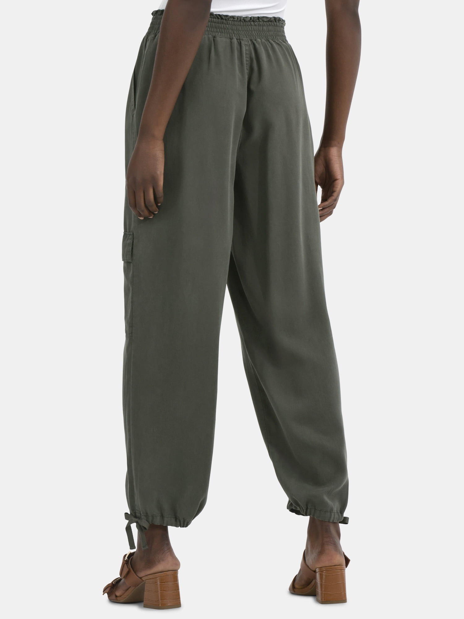 Time and Tru Women's High Rise Jogger Pants, 28" Inseam, Sizes XS-XXXL