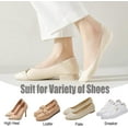 thumbnail image 5 of 6 Pair Ultra Low Cut Invisible Womens No Show Socks With Padding For Flats Loafer, Size 5-10, 5 of 7