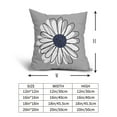 thumbnail image 2 of ABSOP Navy Blue White Daisy Pillow Covers 20x20 Set of 2 Spring Summer Grey Decorative Floral Throw Pillowcase Square Linen Cushion Case for Home Sofa Couch Bed, 2 of 7