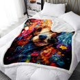 thumbnail image 2 of Blankets ,Colorful Poodle 3D Printed Blanket,Over Bed Warm Soft Plush Blanket, 2 of 4