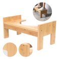 thumbnail image 2 of Wildnix Adjustable Bamboo Step Stool for Bathroom and Home-Stable Wooden Footstool for Adults and Kids, 2 of 6
