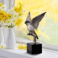 thumbnail image 1 of Escultura de pájaro pequeña de resina con forma de golondrina Hi-Line Gift Ltd., 1 of 7