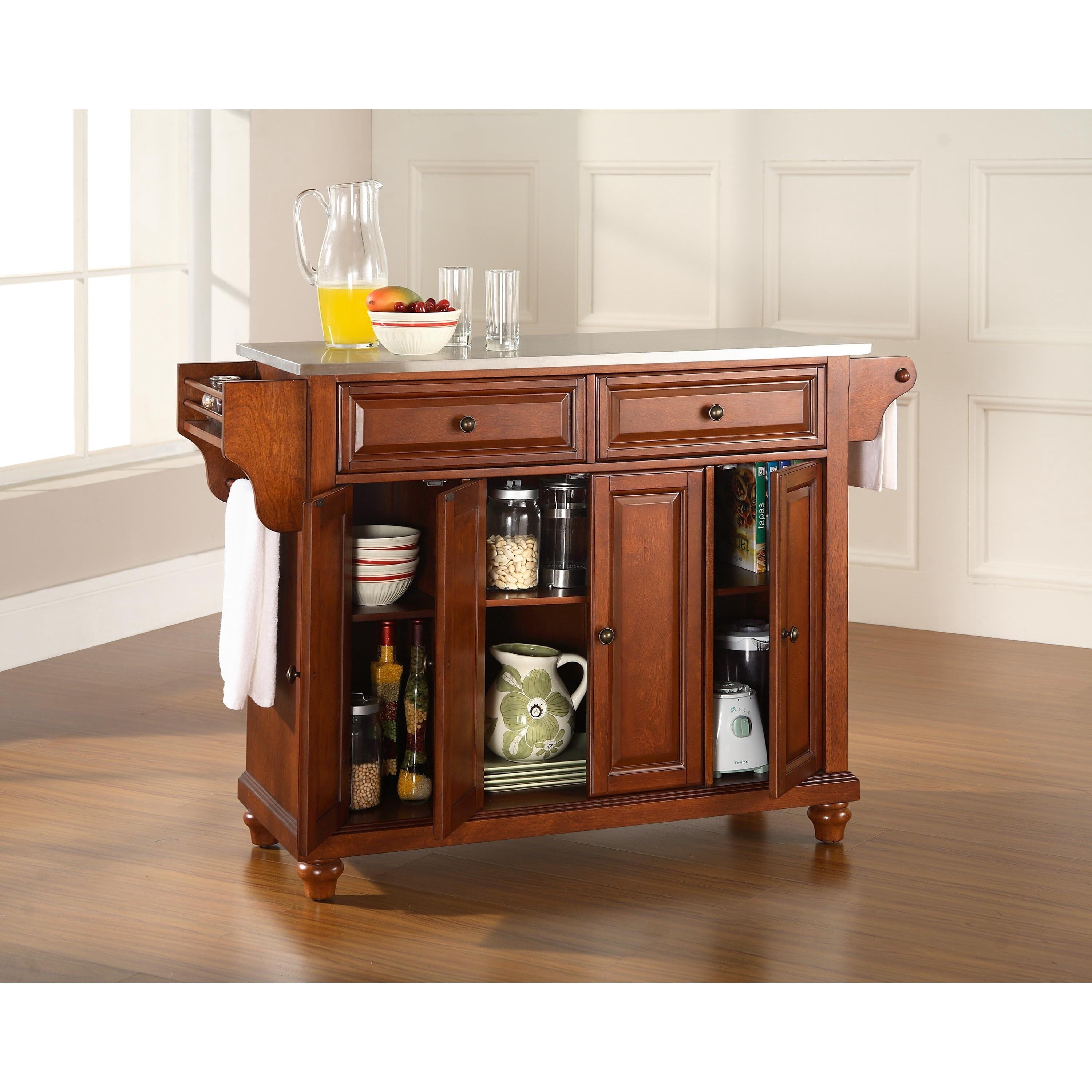 Crosley Cambridge Stainless Steel Top Kitchen Island