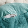 thumbnail image 6 of Home Soft Things DO-IT-YOURSELF Faux Fur Bedrest Pillow Backrest Pillow - Aqua - 28" x 30" x 17", 6 of 9