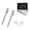 Silver, variant on Hydraulic Disc Brake Pad Bolts Ti-Alloy Fixing Pin Inserts Caliper Screws Retainer Pin Circlip Bike Accessories