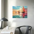 thumbnail image 3 of COMIO  Nautical Sailboat Canvas Wall Art - Abstract Ocean Picture Artwork with Hand Painted Textured Seascape Painting  for Bedroom, 3 of 4
