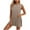 Khaki, variant on Timegard Lounge Sets for Women Crewneck Mid Long Tank Top Shorts Comfy Knit Outfits Summer Fashion