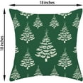 thumbnail image 2 of Christmas Pillow Covers 18x18 Inch 2 Pcs Sage Green Cream Christmas Trees Decor Throw Pillows Winter Xmas Holiday Outdoor Farmhouse Decoration Pillowcase Linen Cushion Cover for Couch Sofa Bed, 2 of 5