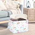 thumbnail image 5 of 40L Lidded Home Storage Bins Foldable Storage Box with Handle for Home Bedroom Closet, Sky Dolphins Printed, 5 of 7