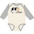 thumbnail image 3 of Inktastic Moo says the cow Boys or Girls Long Sleeve Baby Bodysuit, 3 of 5