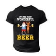 thumbnail image 4 of Wyzesi Patterned T Shirts for Men Male Christmas In July Graphic Plus Size T Shirt Print Solid Color Crew Neck Short Sleeve Top Men T Shirts Short Sleeve Button Down, 4 of 5