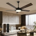 thumbnail image 5 of OUTON 52" Ceiling Fans with Light  Remote Control Sale Clearance, 6-Speed Reversible DC Motor Ceiling Fans,  Dimmable Modern Ceiling Fan for Bedroom, Living Room, 5 of 15