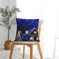 thumbnail image 5 of Yiaed Christmas Night Print Pillow Covers Super Soft Decorative Square Throw Pillow Covers Case Cushion Covers for Sofa Couch Bedroom Car Decor（No pillow core）-18"x18", 5 of 7