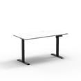 thumbnail image 1 of Aki Desk - BLACK Frame - WHITE Tabletop 140x70cm | 55x28in, 1 of 9