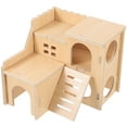 thumbnail image 1 of SHISUYAN Multifunctional Hamster House Hamster Castle Double-layer Rat Room Small Pet Hut Cage Decor, 1 of 9