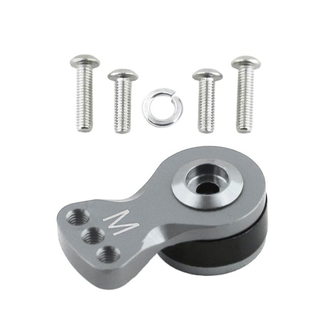 ziyahi Alloy Aluminum Servo Arm Rocker Accessory Server for 1/10 RC Cars Boat Buggy M Argent