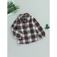 thumbnail image 3 of Bagilaanoe Toddler Baby Boy Girl Shirt Jacket Plaid Long Sleeve Single-Breasted Shacket 2T 3T 4T 5T 6T Kids Fall Lightweight Outwear, 3 of 8