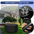 thumbnail image 4 of STARTWO Patio Round Table Cover Waterproof 90"Dia Heavy-Duty Cover for Garden Table Set Patio Bar Height Table Windproof, 4 of 7